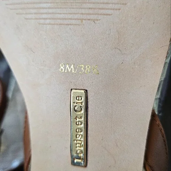 [New with Box] Louise et Cie Women Sandals, Alessa, Snake Print, Size 8 - Picture 7 of 8